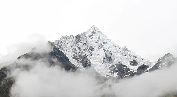 Andean Mountains on the Salkantay trail of Peru