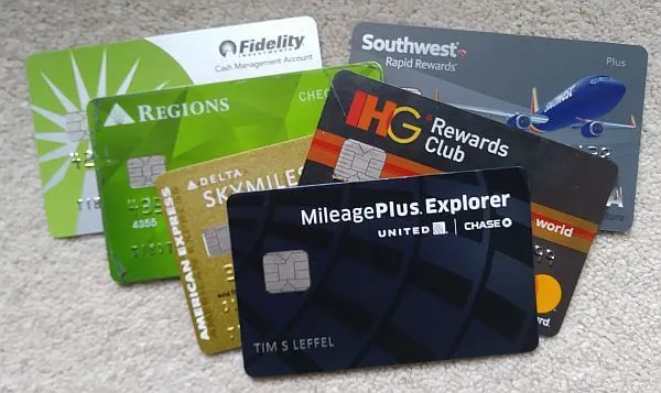multiple debit cards and credit cards