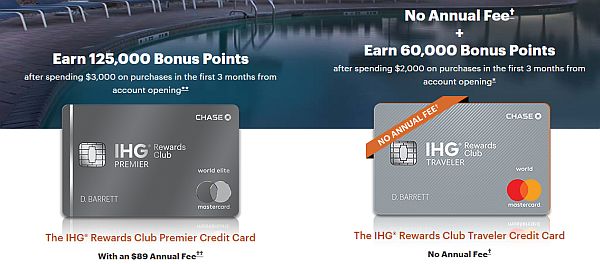 IHG card comes with travel perks