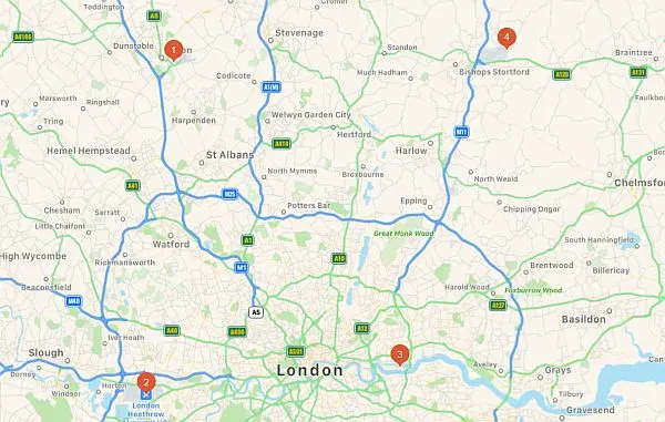 alternate airports of London