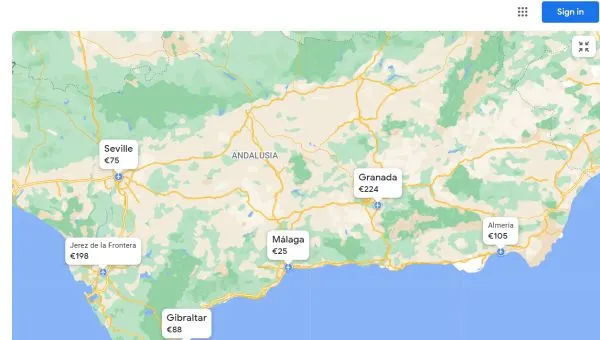 using Google flights for flexible travel