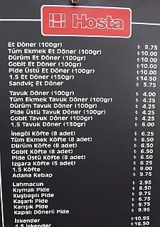 Eating in Turkey prices