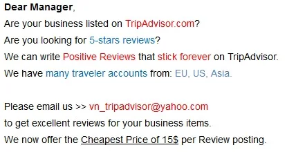 fake reviews