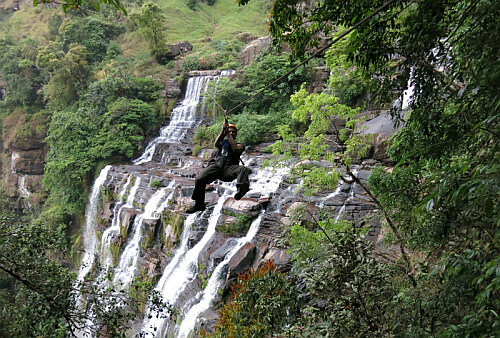 ziplining Laos
