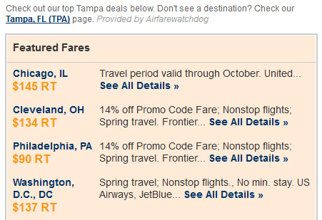 city airfare alerts