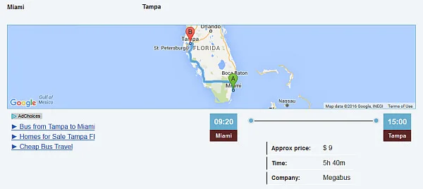 Miami to Tampa