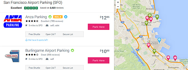 SFO airport parking