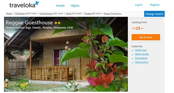 Traveloka hotel search