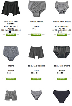 travel underwear from Canada