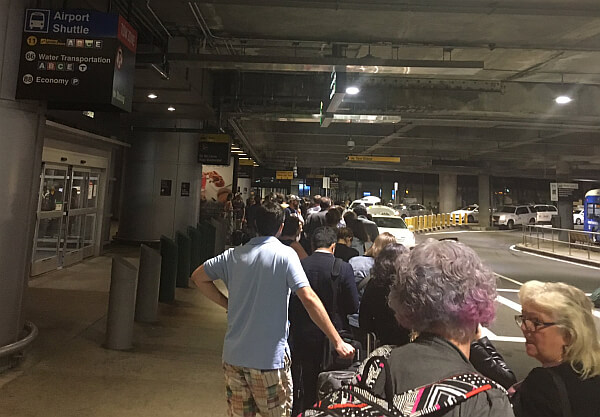 airports no uber lyft or train
