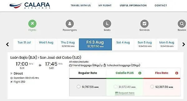 Guanajuato to Los Cabos less than $100