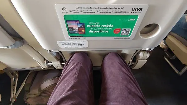 no legroom on an airplane Viva Aerobus