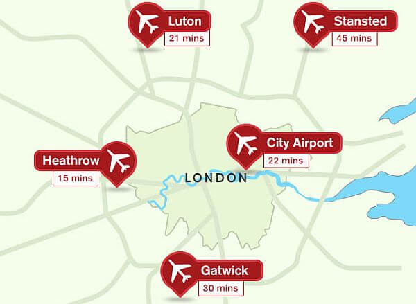 Budget airlines distant airports