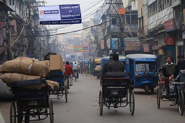 The streets of Delhi in India