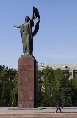 Urkuya Salieva monument Bishkek