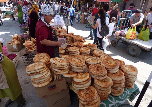 bread seller in capital of Kyrgyzstan