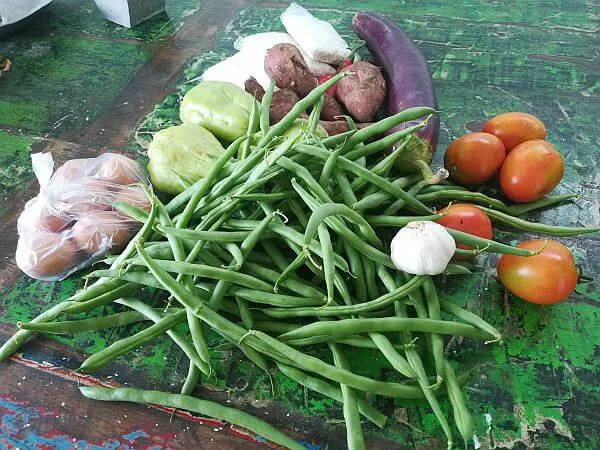 What US $2.30 gets you in Bali for vegetables