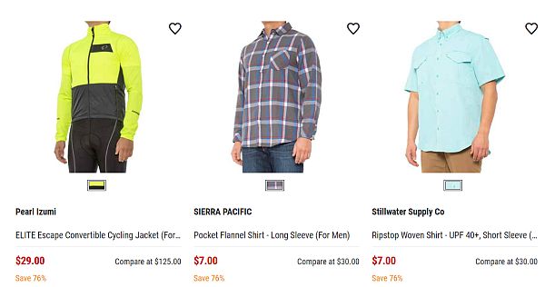 travel gear on sale and clothing clearance