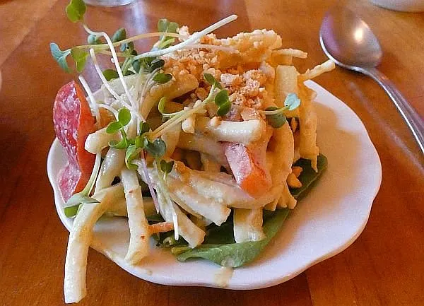 Dish at Moosewood Restaurant in Ithaca on a food tour