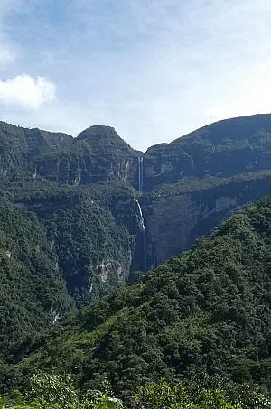 Gocta Waterfalls in Peru can only be reached on a hiking trail from Cocachimba