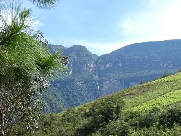 Gocta Waterfalls view from the hiking trail