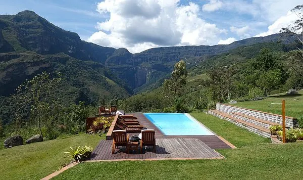 View from Gocta Lodge in Peru 