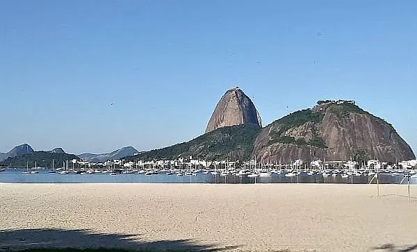 Beach by the lagoon in Rio de Janeiro