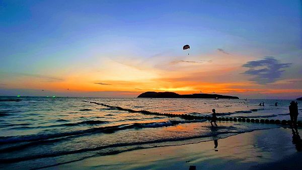 Lankawi beach at sunset