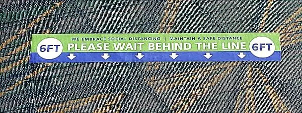 distancing marker Tampa airport