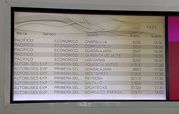 bus from Puerto Vallarta prices