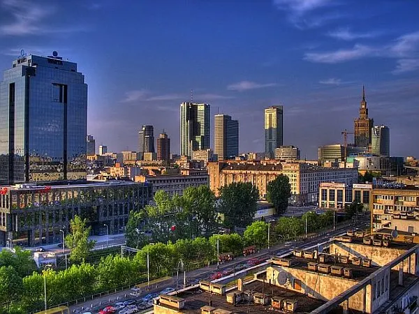 Poland Warsaw skyline