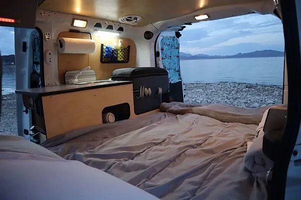 camper travel van road trip from Vegas