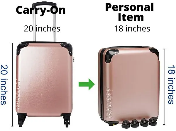 underseat bag for personal items with removable wheels