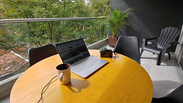 Airbnb with a good place to work