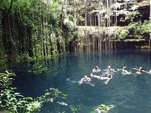 Yucatan cenote swimming