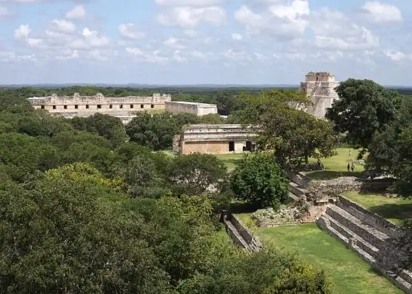 View of Uxmal complex near Merida