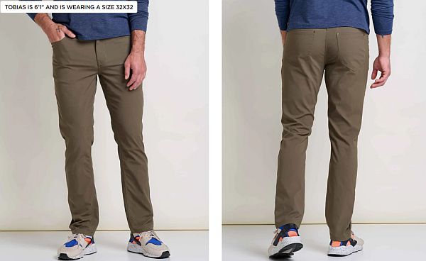 Travel pants with a zippered pocket