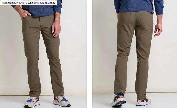 Travel pants with a zippered pocket